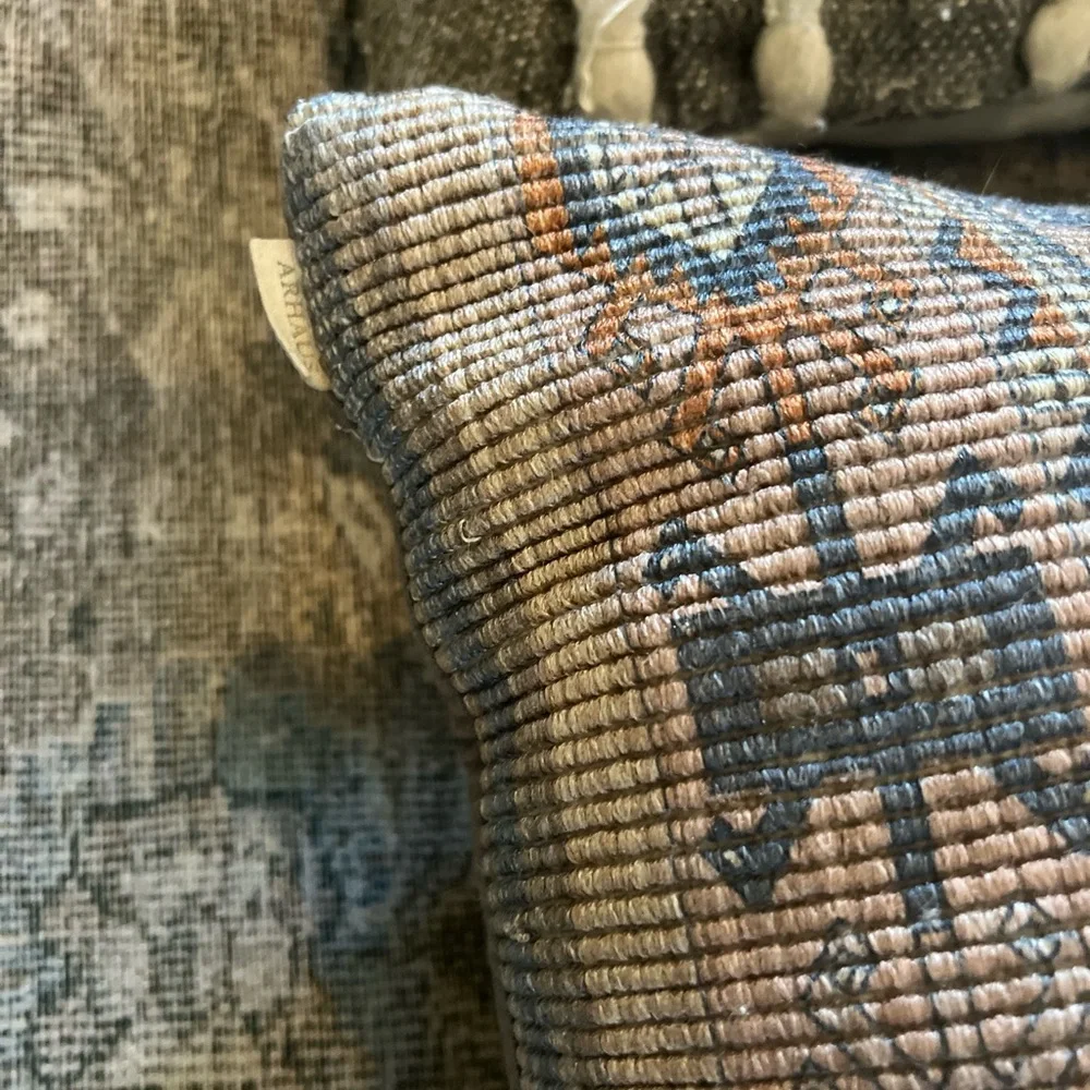 Arhaus Bohemian Decorative Pillow Set - Gray and Blue